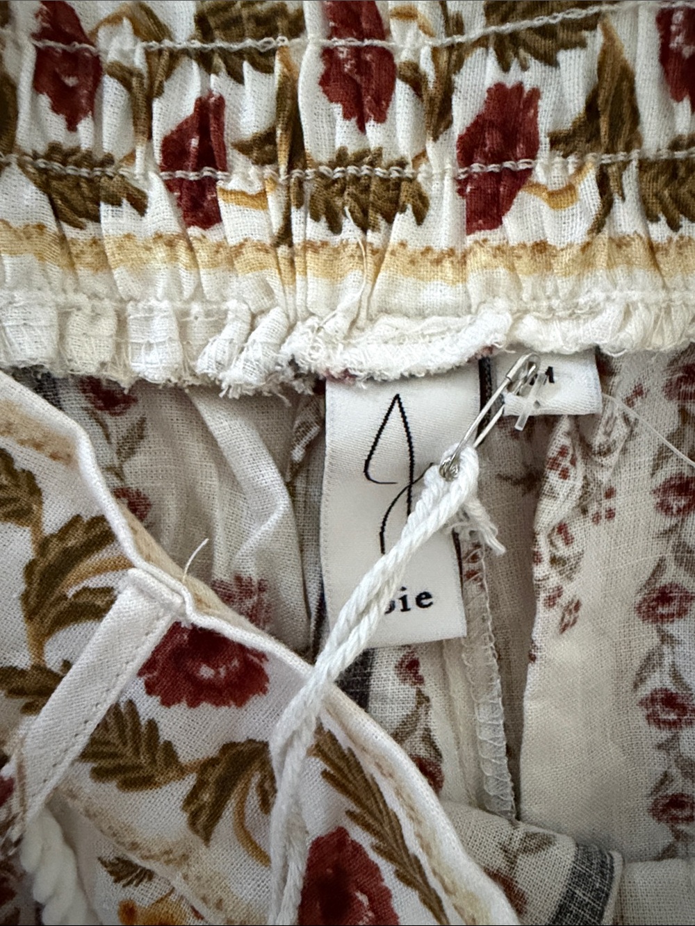 Joie Cream Floral Stripe Wide-Leg Pants Set - Picture 7 of 15